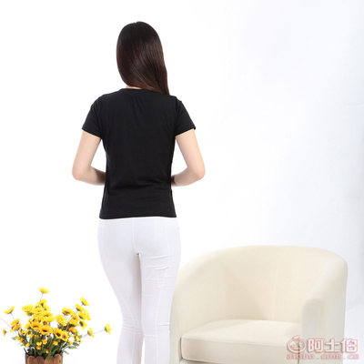 【廠家直銷2016夏季簡約女士T恤學院風百搭套頭短袖女裝批發(fā)Y30】常熟市服裝城悅衣服飾商行 - 產(chǎn)品庫