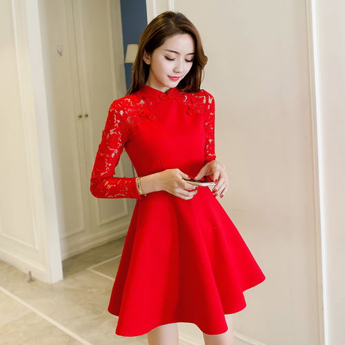 新娘服裝大紅色連衣裙夏季女結(jié)婚敬酒服中長(zhǎng)款收腰年會(huì)成人禮裙子